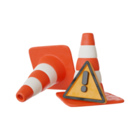 3d Traffic cone construction png