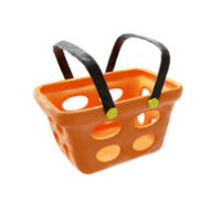 Shopping basket 3d illustration png