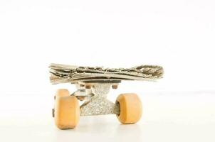 Skateboard on white background photo