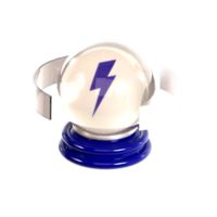 3d icon lamp, electric bolt png