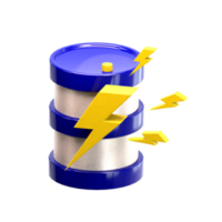 3d icon, tube, electric bolt png