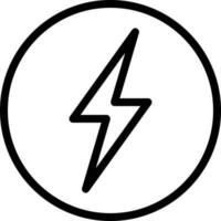 Thunder icon circle . Lightning icon vector isolated on white background . Power icon . Lightning power icon.