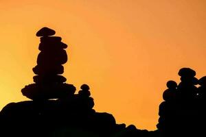 The Buddhist Traditional Stone Pyramids photo