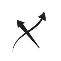 Arrow symbol set of doodle or sketch outline of circle, curve, swipe up, black line, flat arrow icon hand drawn elements for graphic design illustration element to decoration file in PNG format vector