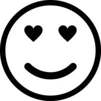 Love emotion icon . Emoticon smiling face icon . Love symbol. Vector illustration