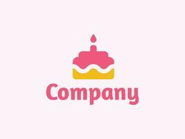 Modern And Simple Crown Cake Logo vector