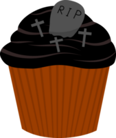 halloween cupcake stone grave png