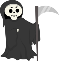 grim reaper skull holding sickle png