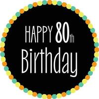 Happy Birthday 20th, 30th, 40th, 50th, 60th, 70th, 80th, 90th - Celebration vector