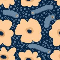 Tropical flowers and giant millipedes summer seamless pattern. Perfect print for tee, paper, textile and fabric. vector