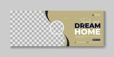A flyer for a house that says your dream home vector