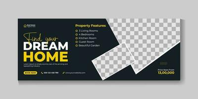 A flyer for a house that says your dream home vector