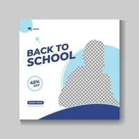 School Admission Social Media Post Template vector