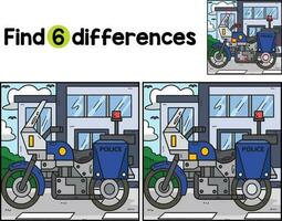 Police, Motorcycle Find The Differences vector