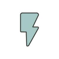 lightning icon vector with blue color