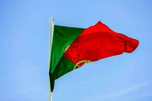 Portuguese flag waving photo