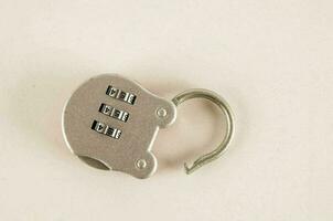 Padlock on white background photo