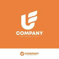 Initial U F Elegant Logo Design, Initial Signature Creative Template vector