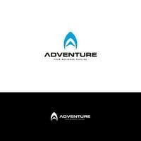 Initial A Elegant Adventure Logo Design, Initial Signature Creative Template vector