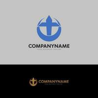 Initial T Cross Elegant Logo Design, Initial Signature Creative Template vector