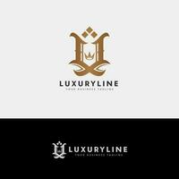 Initial L Elegant luxury Logo Design, Initial Signature Creative Template vector