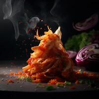 The most famous Korean traditional food Kimchi.Ai Generated photo