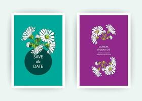 mano dibujado de cerca crisantemo flor artístico vector ilustración. botánico Boda ornamento. pétalos pintado en blanco. floral de moda modelo saludo tarjeta invitación en azul púrpura antecedentes