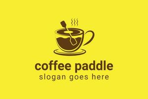 coffee paddle logo,coffee paddle logo, this design is suitable for a company, cafe, coffee shop, a community, or it could also be a t-shirt design. vector