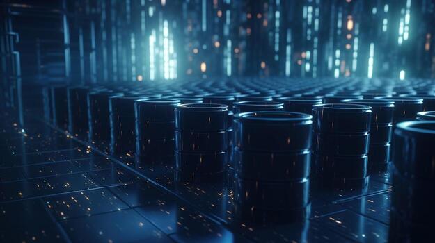 3d illustration of abstract technology background. Sci-fi concept.3D rendering of abstract technology concept. Futuristic cyberspace background,Abstract 3d rendering of data processing. photo