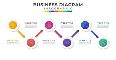 road map graphic  diagram with steps vector