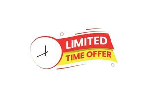 Limited time offer vector elements design