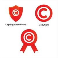 Copyright symbol vector set element