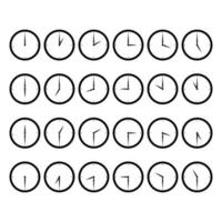 clocks set icon vector illustration isolated white background