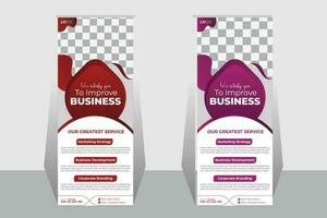 Creative Luxurious Business Rollup Banner vector