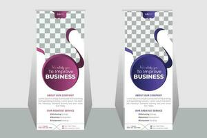 Creative Business Rollup Banner Vector Template