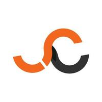SU, SC, SUC, UC initials geometric rounded logo and vector icon