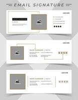 Email signature template design for any business. Professional corporate email signature vector design layout in minimal style.