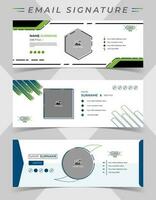 Email signature template design for any business. Professional corporate email signature vector design layout in minimal style.