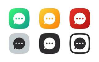 Conceptual message icons. Set of Chat Message Bubbles. Notification icons. Vector scalable graphics