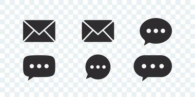 Various message icons. Set of Chat Message Bubbles. Notification icons. Vector scalable graphics