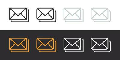 Linear message icons. Set of Chat Message Bubbles. Notification icons. Vector scalable graphics