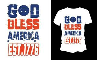 Memorial Day T-shirt Design America Est vector