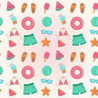 Hello summer cute seamless pattern vector