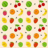 fruits and berries seamless pattern vector