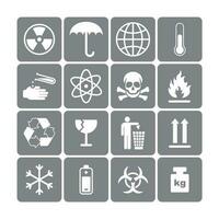 set of icons for danger vector