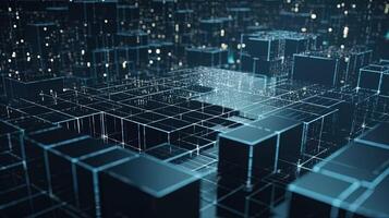 Futuristic technological background3D rendering,3D rendering of abstract technology concept. Futuristic cyberspace background,Abstract 3d rendering of data processing. Futuristic technol. photo