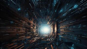 3d rendering abstract digital technology background. Network connection structure. Digital data visualization. photo