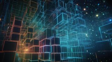 Futuristic technological background3D rendering,3D rendering of abstract technology concept. Futuristic cyberspace background,Abstract 3d rendering of data processing. Futuristic technol. photo