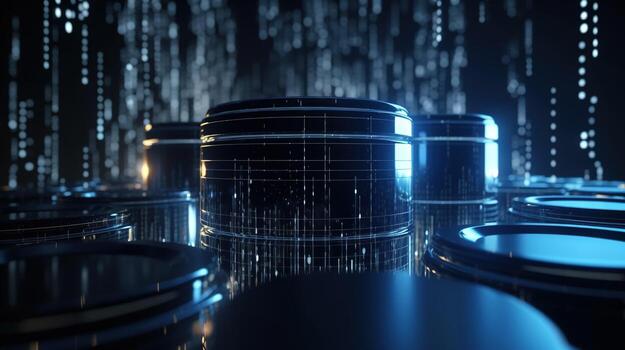 3d representación de resumen tecnología concepto. digital datos transferir y comunicación.ai generativo foto