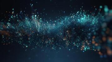 3d rendering abstract digital technology background. Network connection structure. Digital data visualization. photo